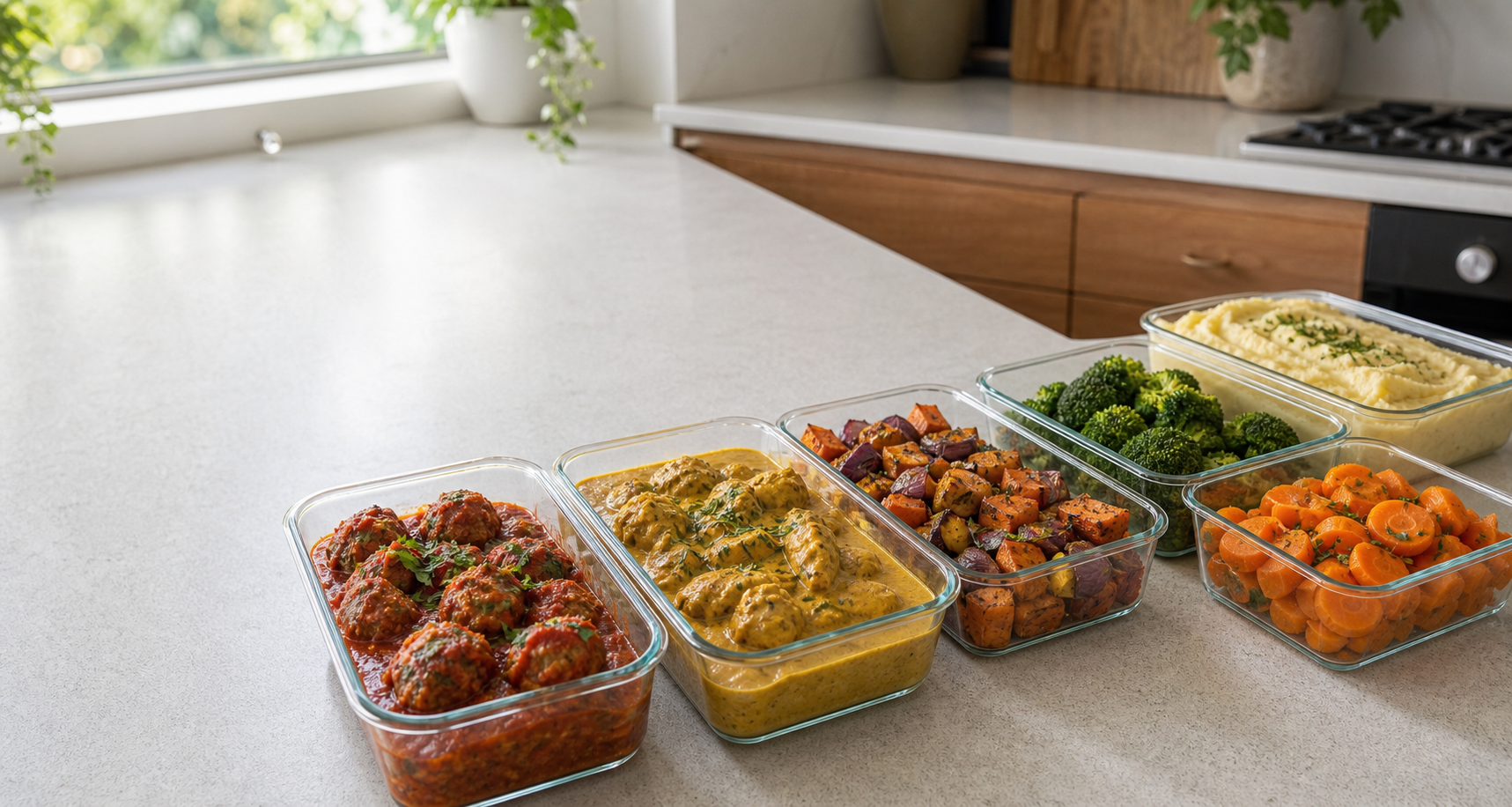 A fortnight of original family meal-prep dishes